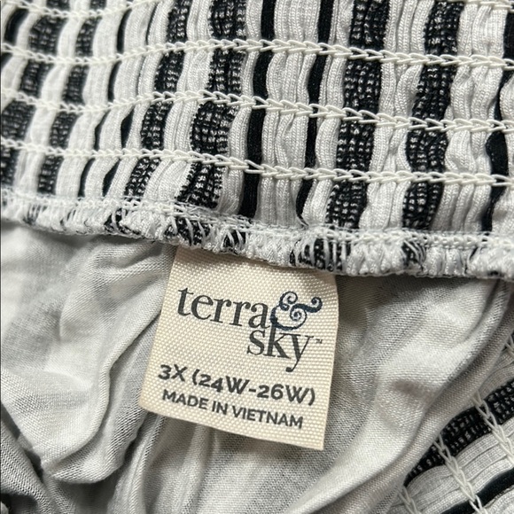 B2545- TS Convertible Smocked Skirt Dress Riviera Stripe Silver 3X (24W–26W) NWT - Picture 4 of 9